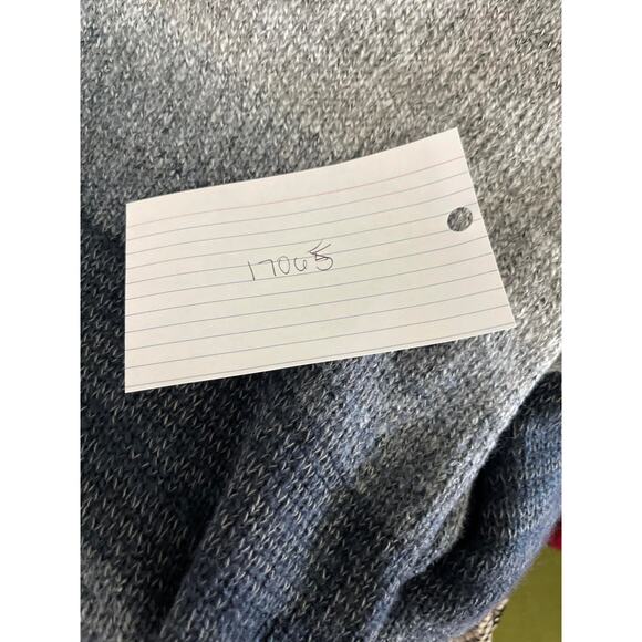 Apt 9 knit top sweater women's size medium gray blue stripe mock turtleneck - Picture 13 of 15